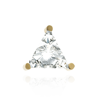 14K Gold ITI NYC Triangle Filigree Earrings