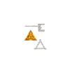 Triangle Filigree Earrings with Push Post