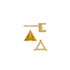 Triangle Filigree Earrings with Push Post