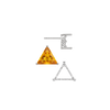 Triangle Filigree Earrings with Push Post