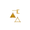 Triangle Filigree Earrings with Push Post