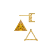Triangle Filigree Earrings with Push Post