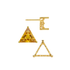 Triangle Filigree Earrings with Push Post