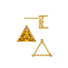 Triangle Filigree Earrings with Push Post