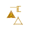 Triangle Filigree Earrings with Push Post