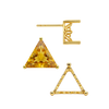 Triangle Filigree Earrings with Push Post