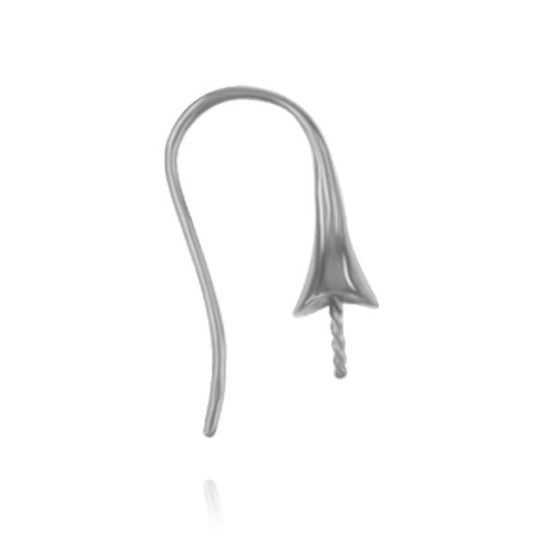 ITI NYC Shepherd Hook with 6 mm Cup (23 x 10 mm) (Pearl Not Included)
