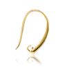 ITI NYC Shepherd Hook with 6 mm Pearl Cup and Diamonds (19 x 12 mm) (Pearl Not Included)