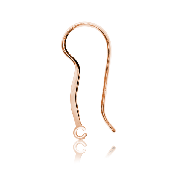 ITI NYC Shepherd Hook with 6 mm Pearl Cup and Diamonds (23 x 9 mm) (Pearl Not Included)