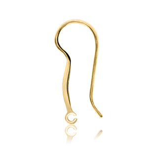 ITI NYC Shepherd Hook with 6 mm Pearl Cup and Diamonds (23 x 9 mm) (Pearl Not Included)