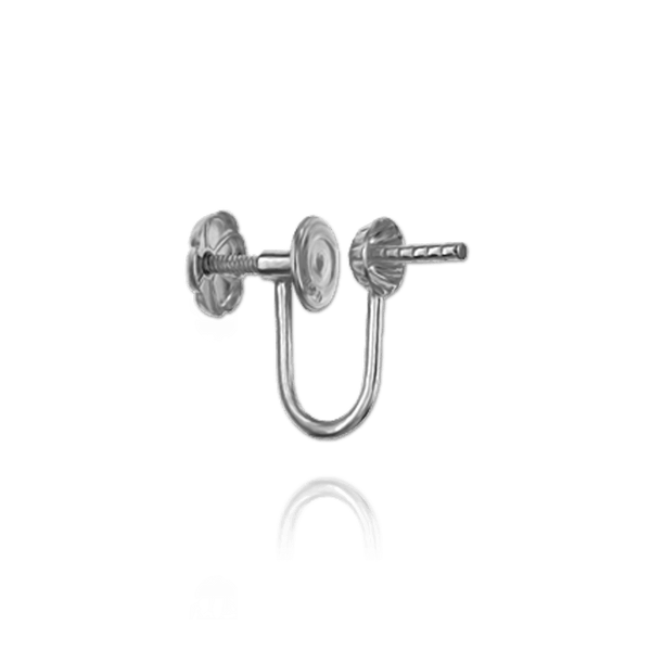 ITI NYC Screw On Earwires for Non Pierced Ears with 5 mm Cup (13 x 8 mm)