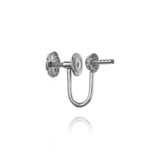 ITI NYC Screw On Earwires for Non Pierced Ears with 5 mm Cup (13 x 8 mm)