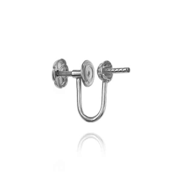 ITI NYC Screw On Earwires for Non Pierced Ears with 5 mm Cup (13 x 8 mm)