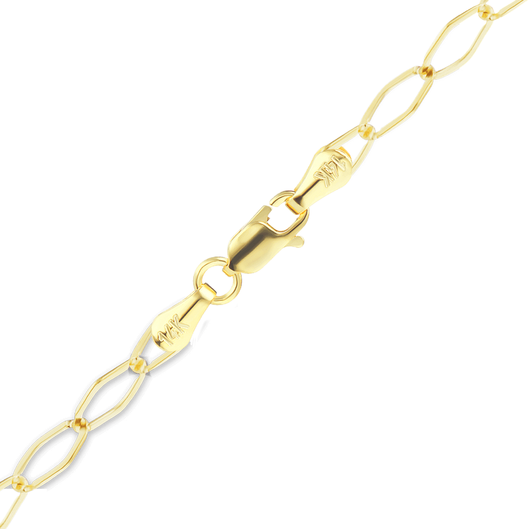 Finished Extension Anklet in 14K Yellow Gold