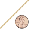 Bulk / Spooled Elongated Cable Chain in 14K & 18K Yellow Gold (1.00 mm - 5.90 mm)