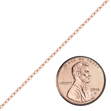 Load image into Gallery viewer, Bulk / Spooled Elongated Cable Chain in 14K Rose Gold (1.10 mm)
