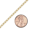 Bulk / Spooled Elongated Cable Chain in 14K & 18K Yellow Gold (1.00 mm - 5.90 mm)