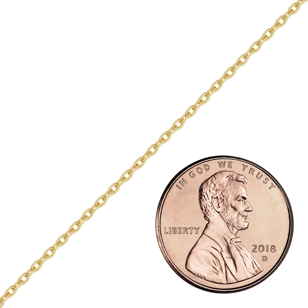 Bulk / Spooled Elongated Cable Chain in 14K Gold-Filled (1.30 mm - 4.60 mm)