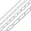 Bulk / Spooled Elongated Curb Cable Chain in Sterling Silver (1.40 mm - 3.30 mm)