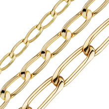 Load image into Gallery viewer, Bulk / Spooled Elongated Curb Chain in 14K Gold-Filled (2.90 mm - 5.10 mm)

