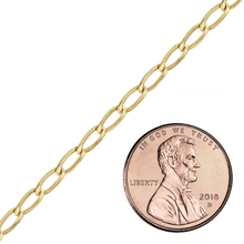 Load image into Gallery viewer, Bulk / Spooled Elongated Curb Chain in 14K Gold-Filled (2.90 mm - 5.10 mm)
