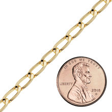 Load image into Gallery viewer, Bulk / Spooled Elongated Curb Chain in 14K Gold-Filled (2.90 mm - 5.10 mm)
