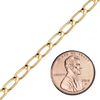 Bulk / Spooled Elongated Flat Curb Chain in 14K Gold-Filled (2.90 mm - 5.10 mm)