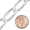 Bulk / Spooled Elongated Curb Chain in Sterling Silver (1.80 mm - 11.70 mm)