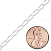 Bulk / Spooled Elongated Curb Chain in Sterling Silver (1.80 mm - 11.70 mm)