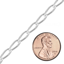 Load image into Gallery viewer, Bulk / Spooled Elongated Curb Chain in Sterling Silver (1.80 mm - 11.70 mm)
