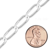Bulk / Spooled Elongated Curb Chain in Sterling Silver (1.80 mm - 11.70 mm)