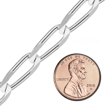 Load image into Gallery viewer, Bulk / Spooled Elongated Curb Chain in Sterling Silver (1.80 mm - 11.70 mm)
