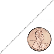 Load image into Gallery viewer, Bulk / Spooled Elongated Diamond Cut Cable Chain in 14K &amp; 18K White Gold (1.00 mm - 3.30 mm)
