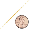 Bulk / Spooled Elongated Diamond Cut Cable Chain in 14K & 18K Yellow Gold (1.00 mm - 5.10 mm)