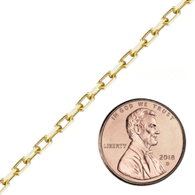 Load image into Gallery viewer, Bulk / Spooled Elongated Diamond Cut Cable Chain in 14K &amp; 18K Yellow Gold (1.00 mm - 5.10 mm)
