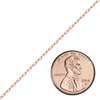 Bulk / Spooled Elongated Diamond Cut Cable Chain in 14K Rose Gold (1.00 mm - 2.60 mm)