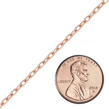 Load image into Gallery viewer, Bulk / Spooled Elongated Diamond Cut Cable Chain in 14K Rose Gold (1.00 mm - 2.60 mm)
