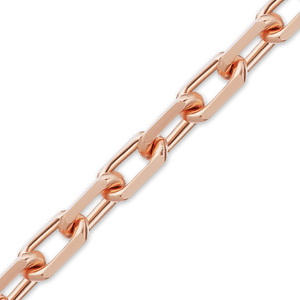 Bulk / Spooled Elongated Diamond Cut Cable Chain in 14K Rose Gold (1.00 mm - 2.60 mm)