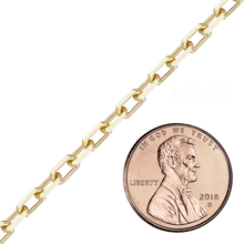 Load image into Gallery viewer, Bulk / Spooled Elongated Diamond Cut Cable Chain in 14K &amp; 18K Yellow Gold (1.00 mm - 5.10 mm)
