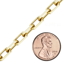 Load image into Gallery viewer, Bulk / Spooled Elongated Diamond Cut Cable Chain in 14K &amp; 18K Yellow Gold (1.00 mm - 5.10 mm)
