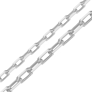 Bulk / Spooled Elongated Diamond Cut Cable Chain in Sterling Silver (1.80 mm - 2.50 mm)