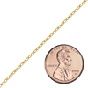 Bulk / Spooled Elongated Flat Cable Chain in 14K Yellow Gold (0.80 mm - 1.20 mm)