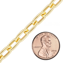 Load image into Gallery viewer, Bulk / Spooled Elongated Hollow Cable Chain in 14K &amp; 18K Yellow Gold (1.00 mm - 5.80 mm)
