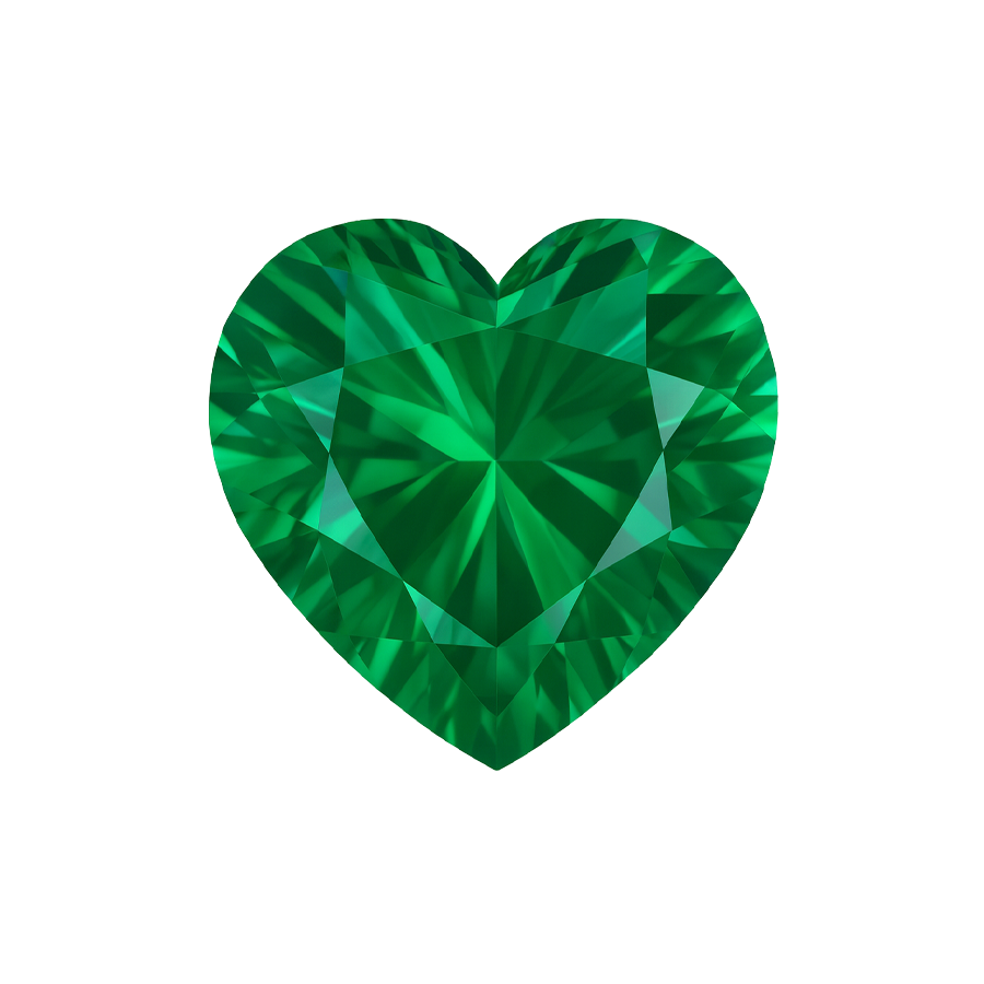Heart Emerald - May Birthstones