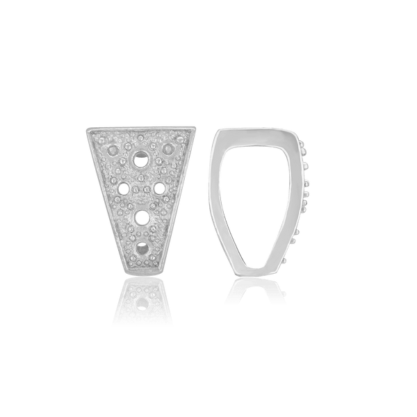 ITI NYC 5 Stone Accented Bails with Textured Surface (6.5 mm - 9.0 mm)