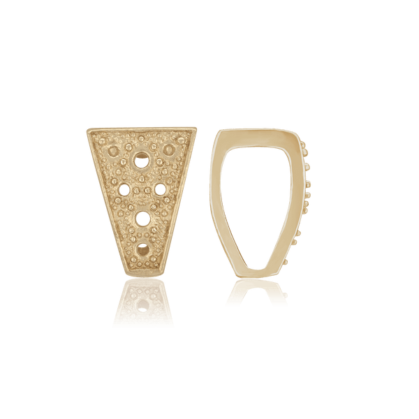 ITI NYC 5 Stone Accented Bails with Textured Surface (6.5 mm - 9.0 mm)