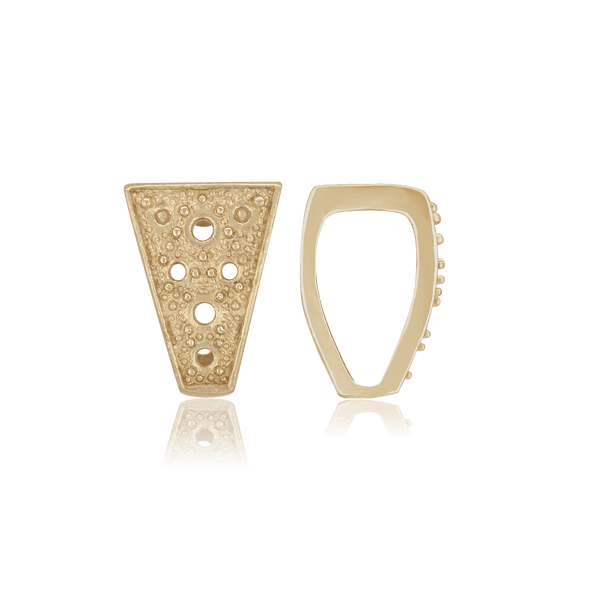 ITI NYC 5 Stone Accented Bails with Textured Surface (6.5 mm - 9.0 mm)