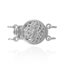 Load image into Gallery viewer, ITI NYC Round Filigree Pearl Clasp for Double Strand (9 mm)
