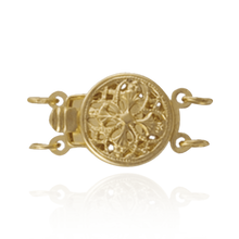 Load image into Gallery viewer, ITI NYC Round Filigree Pearl Clasp for Double Strand (9 mm)
