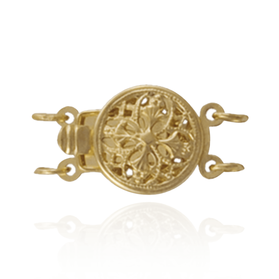 ITI NYC Round Filigree Pearl Clasp for Double Strand (9 mm)